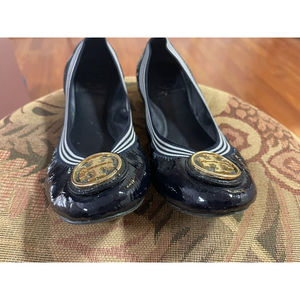 tory burch  Elastic trim Ballerina Flats Womens size 6, Navy